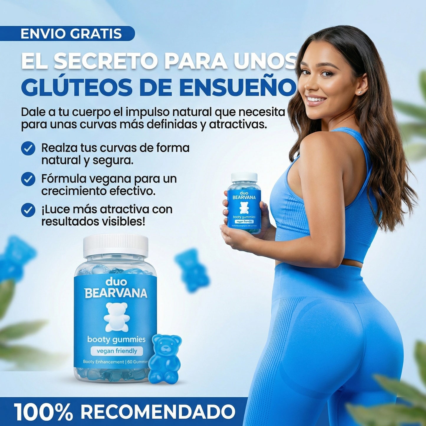 Dúo Gomitas Bearvana- Para Crecimiento de Busto y Glúteo